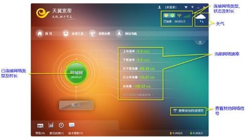 天翼宽带客户端截图